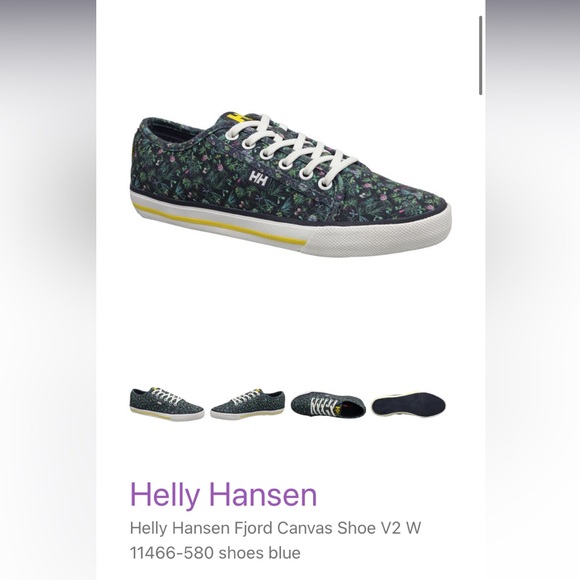 Helly Hansen fjord canvas shoe sneakers V2 floral flowers - Picture 2 of 8